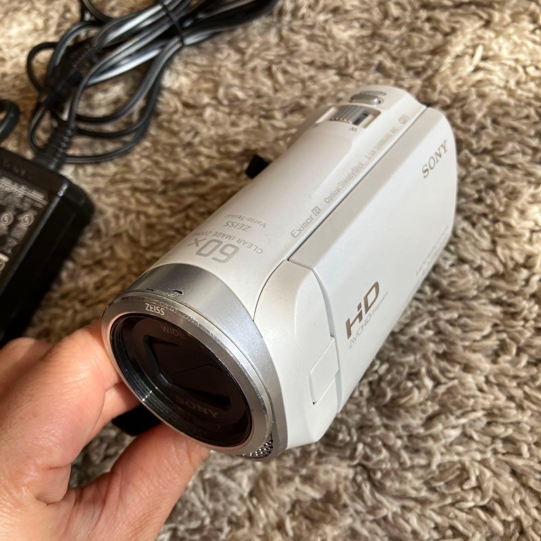 SONY HDR CX485 ホワイト ハンディカムビデオカメラ