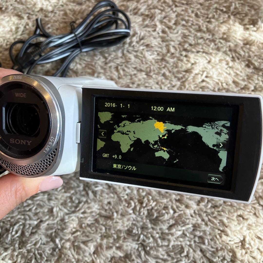 SONY HDR CX485 ホワイト ハンディカムビデオカメラ