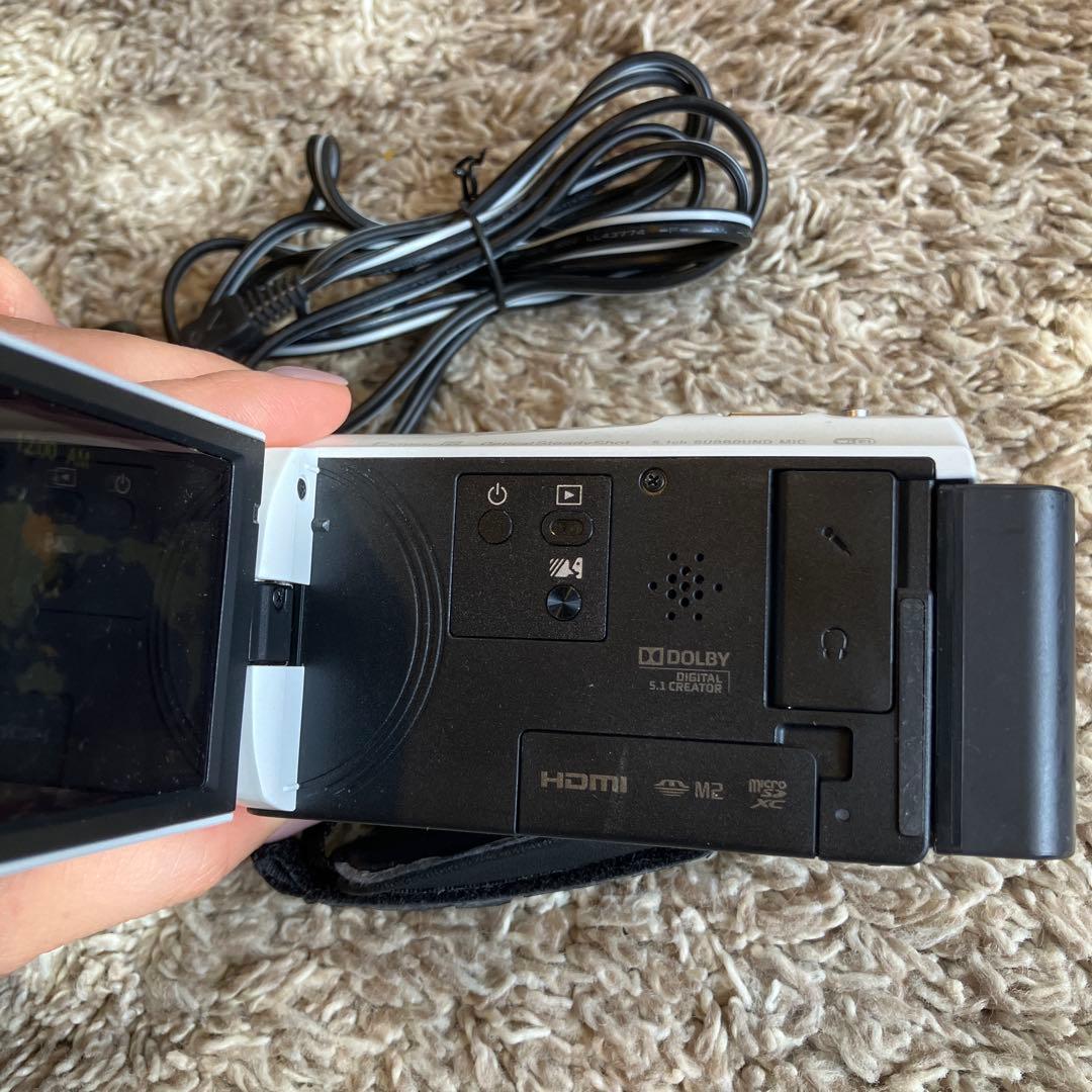 SONY HDR CX485 ホワイト ハンディカムビデオカメラ