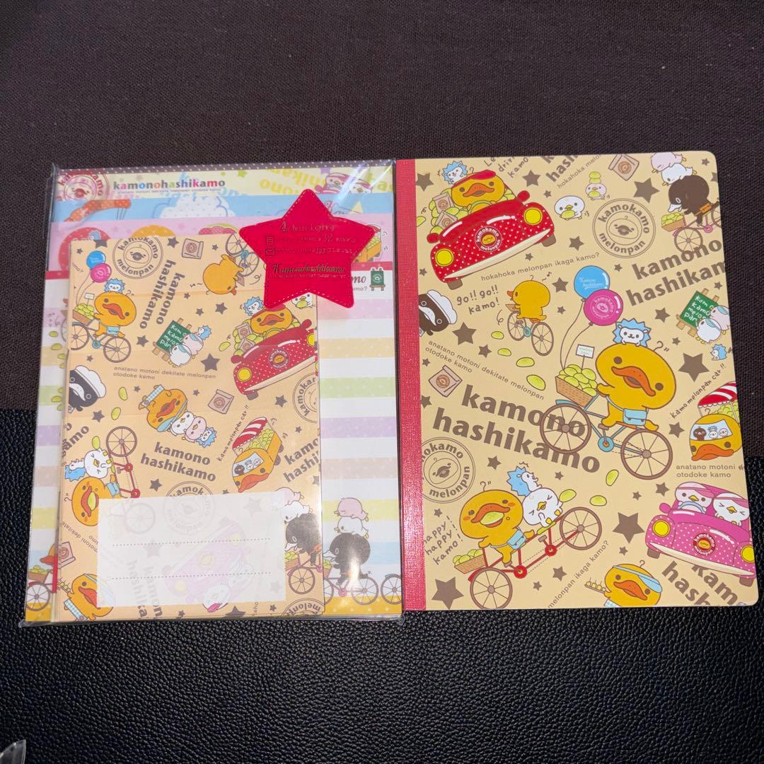 サンエックス　かものはしかも。　メモ用紙セット レターセット　シール