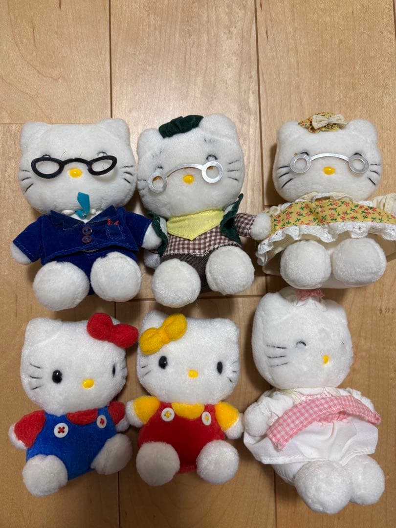ハローキティーファミリー25周年　ぬいぐるみセット