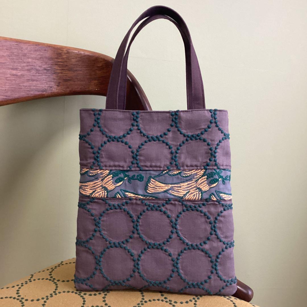 ミナペルホネンハギレでパッチワークバッグハンドメイド