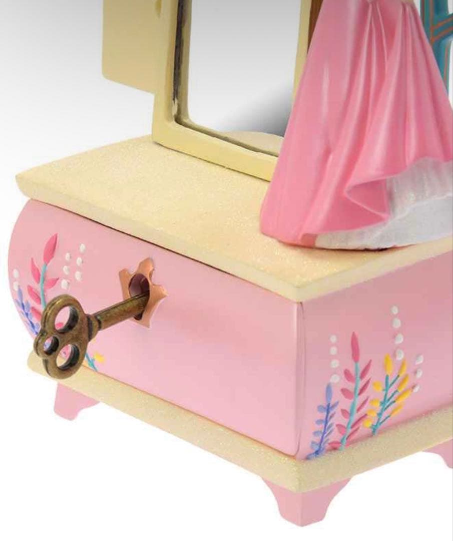 ディズニープリンセス　オーロラ姫　ドレッサー　　鏡　鍵　本　アクセサリーケース
