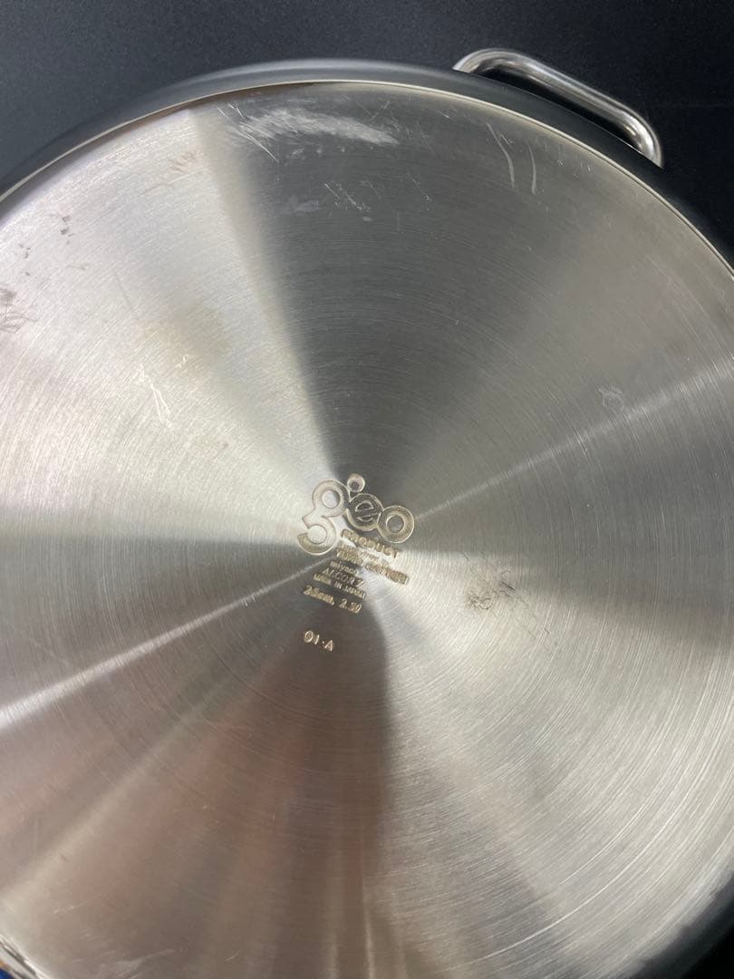 ジオプロダクト ステンレス製 ソテーパン　蓋付き　25㎝