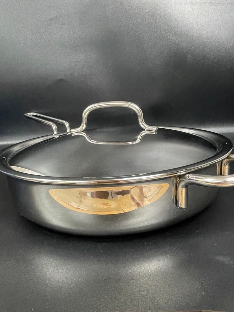 ジオプロダクト ステンレス製 ソテーパン　蓋付き　25㎝