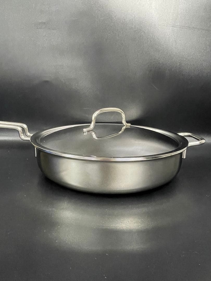 ジオプロダクト ステンレス製 ソテーパン　蓋付き　25㎝