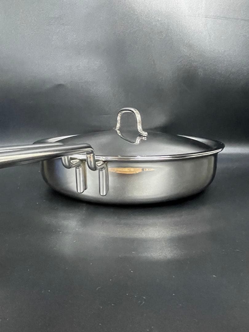 ジオプロダクト ステンレス製 ソテーパン　蓋付き　25㎝