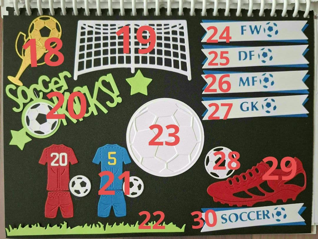 オーダー受け付け専用ページ～サッカー～ クラフトパンチ　ダイカット