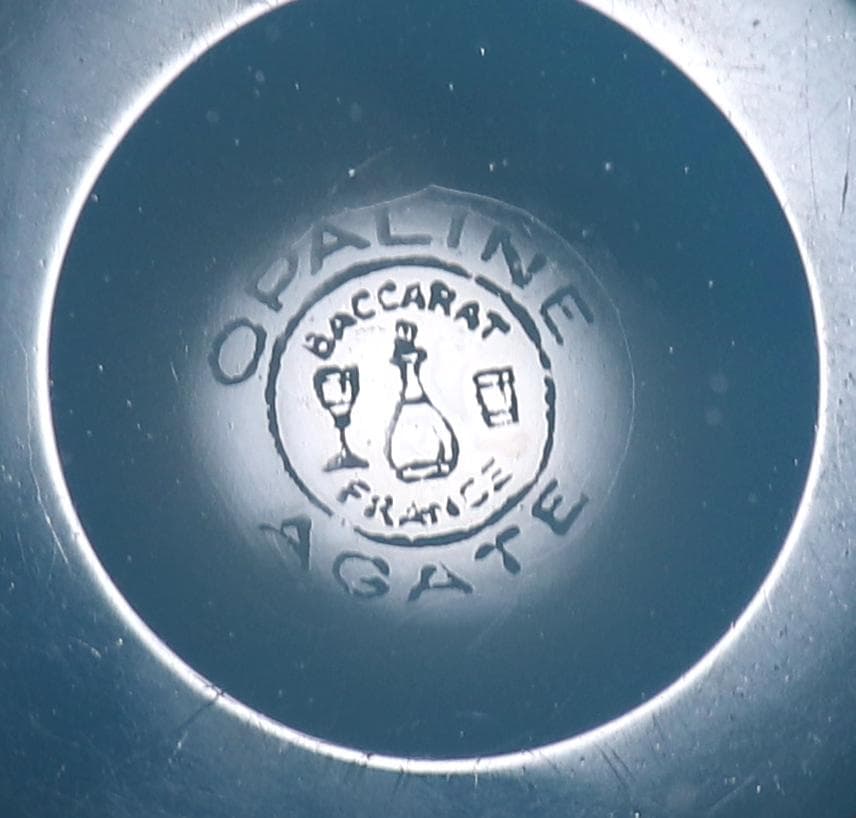 オールド・バカラ 珍品 レア型 17.8cm オパーリンクリスタル製 大型花瓶