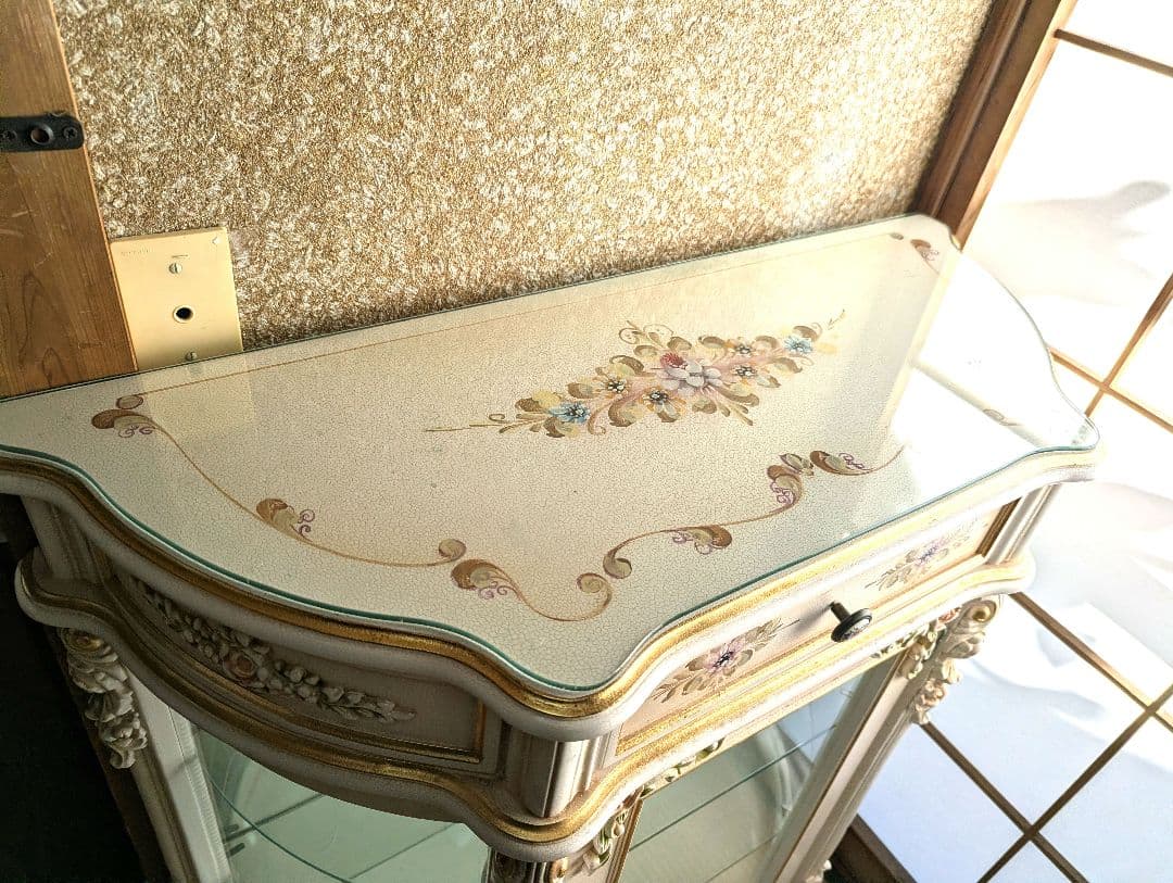 ロココ調 飾り棚 ショーケース キャビネット 豪華 姫系