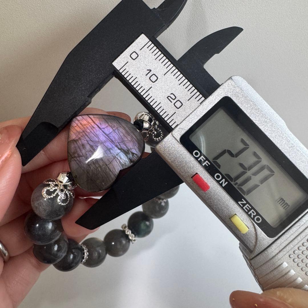 セール　一点物　天然石　ハンドメイドブレス　ラブラドライト