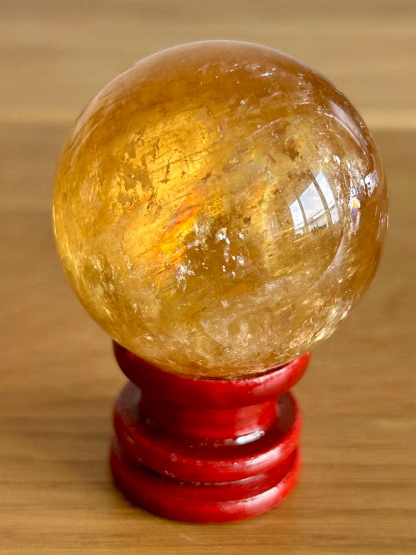 ✨やす✨ゴールデンカルサイト　約38㎜　丸玉　スフィア