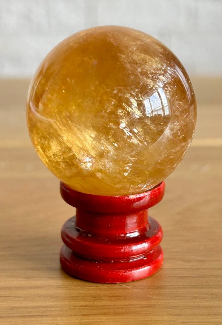 ✨やす✨ゴールデンカルサイト　約38㎜　丸玉　スフィア