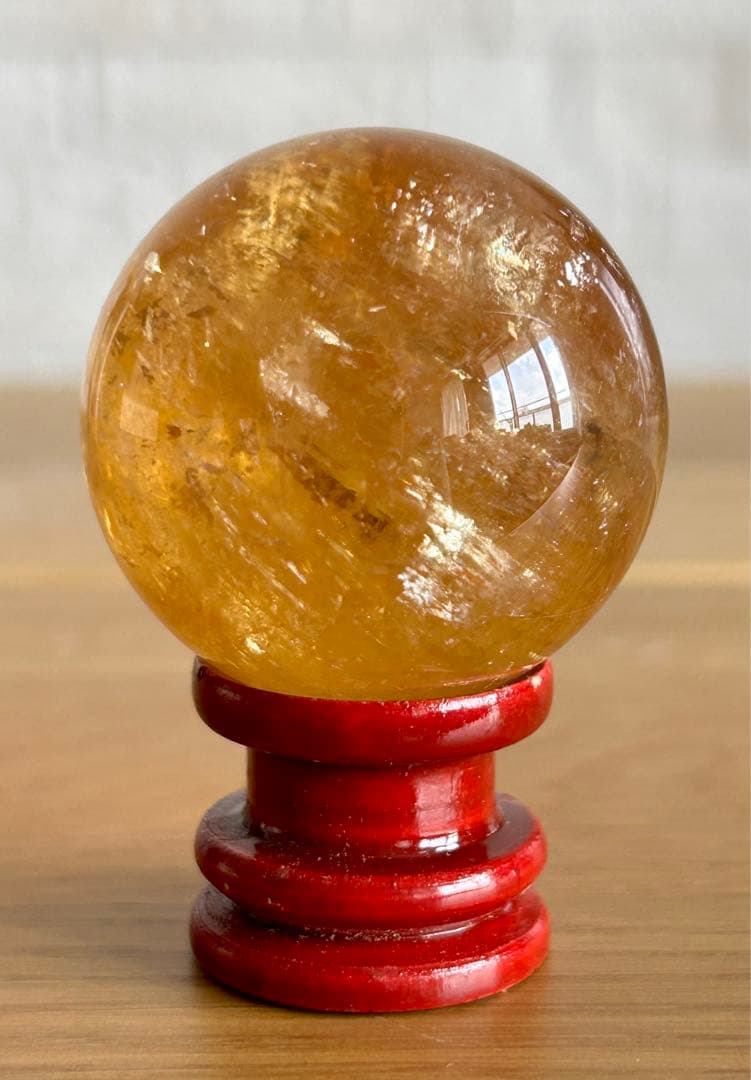 ✨やす✨ゴールデンカルサイト　約38㎜　丸玉　スフィア