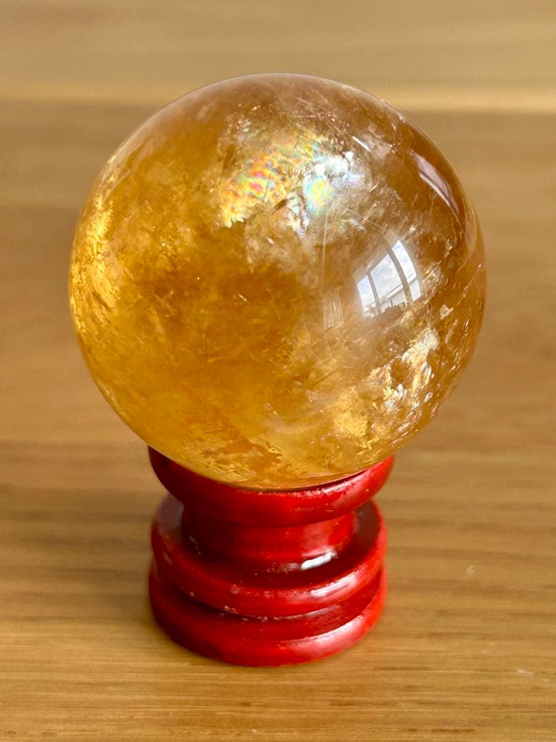 ✨やす✨ゴールデンカルサイト　約38㎜　丸玉　スフィア