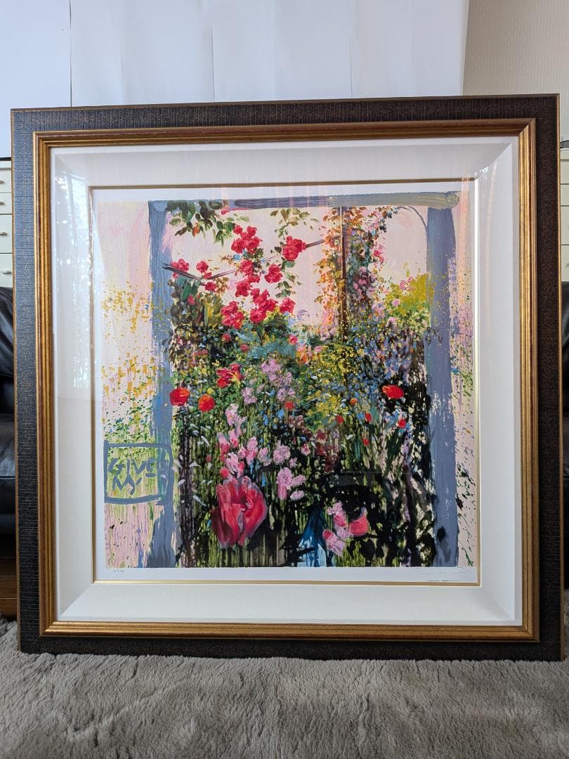 【希少】トレンツ・リャド「花畑」　シルクスクリーン