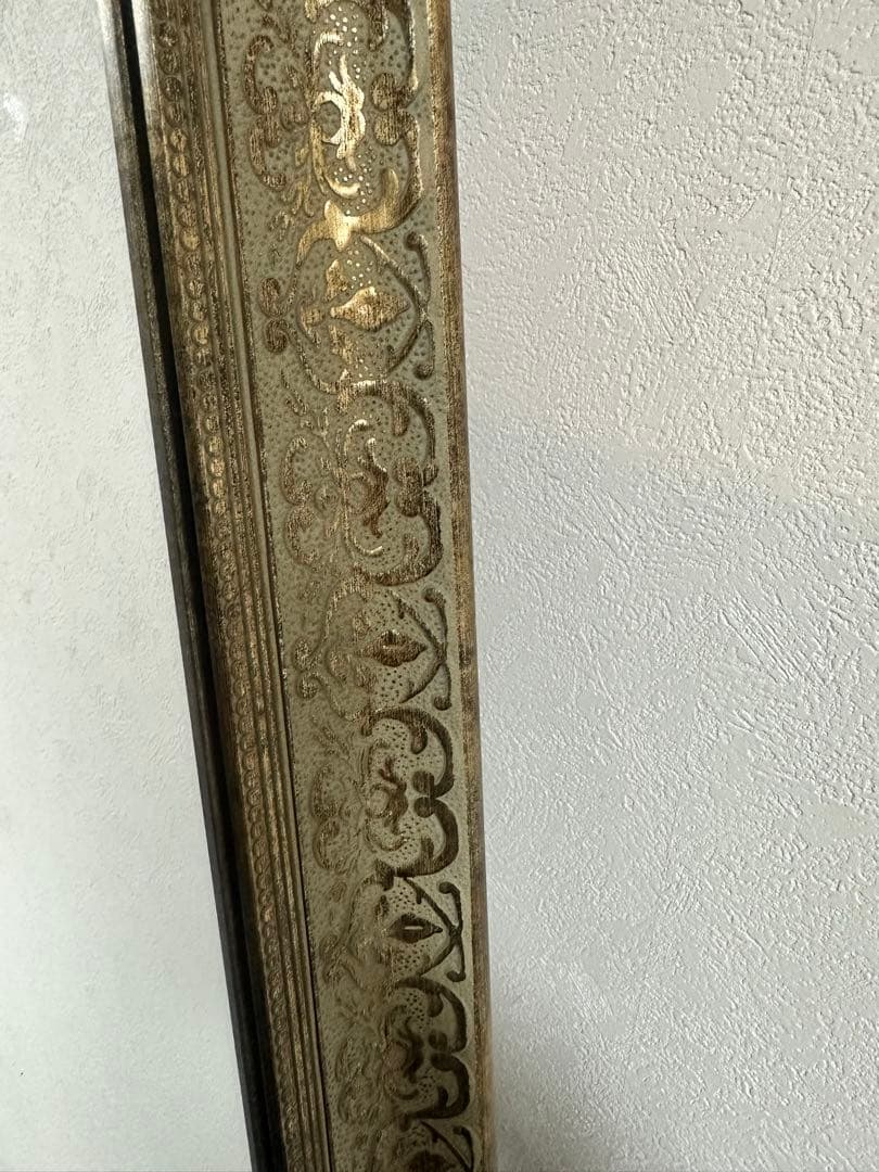 最終値下げ‼️アンティーク調装飾的ゴールドフレームスタンドミラー
