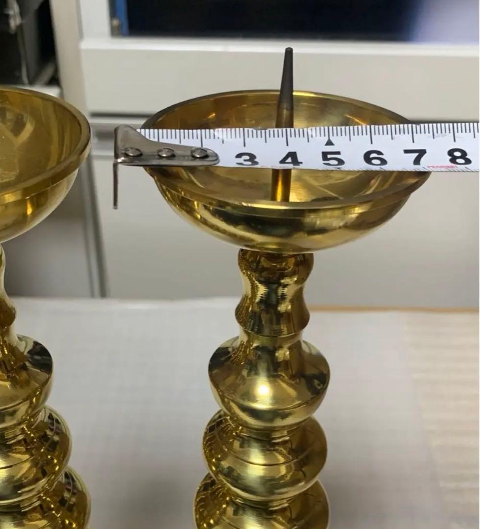 ローソク立て　真鍮　(仏具、仏壇)22