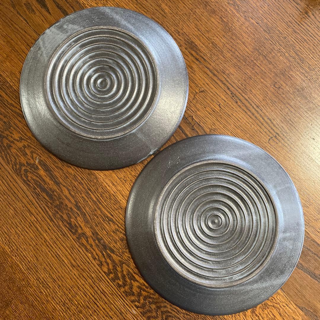 奥田　章　刷毛目ディナープレート　セット