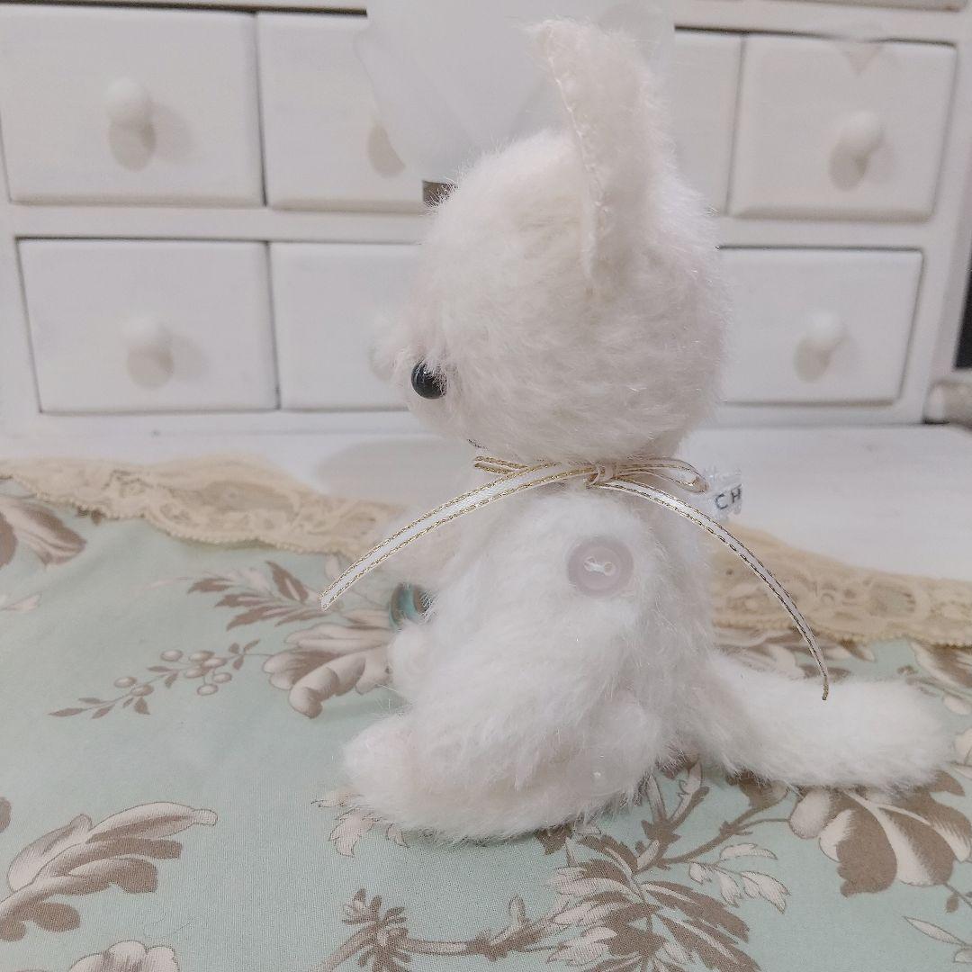 テディベア 白猫 ネコ ねこ アーティストベア 玩具 ぬいぐるみ