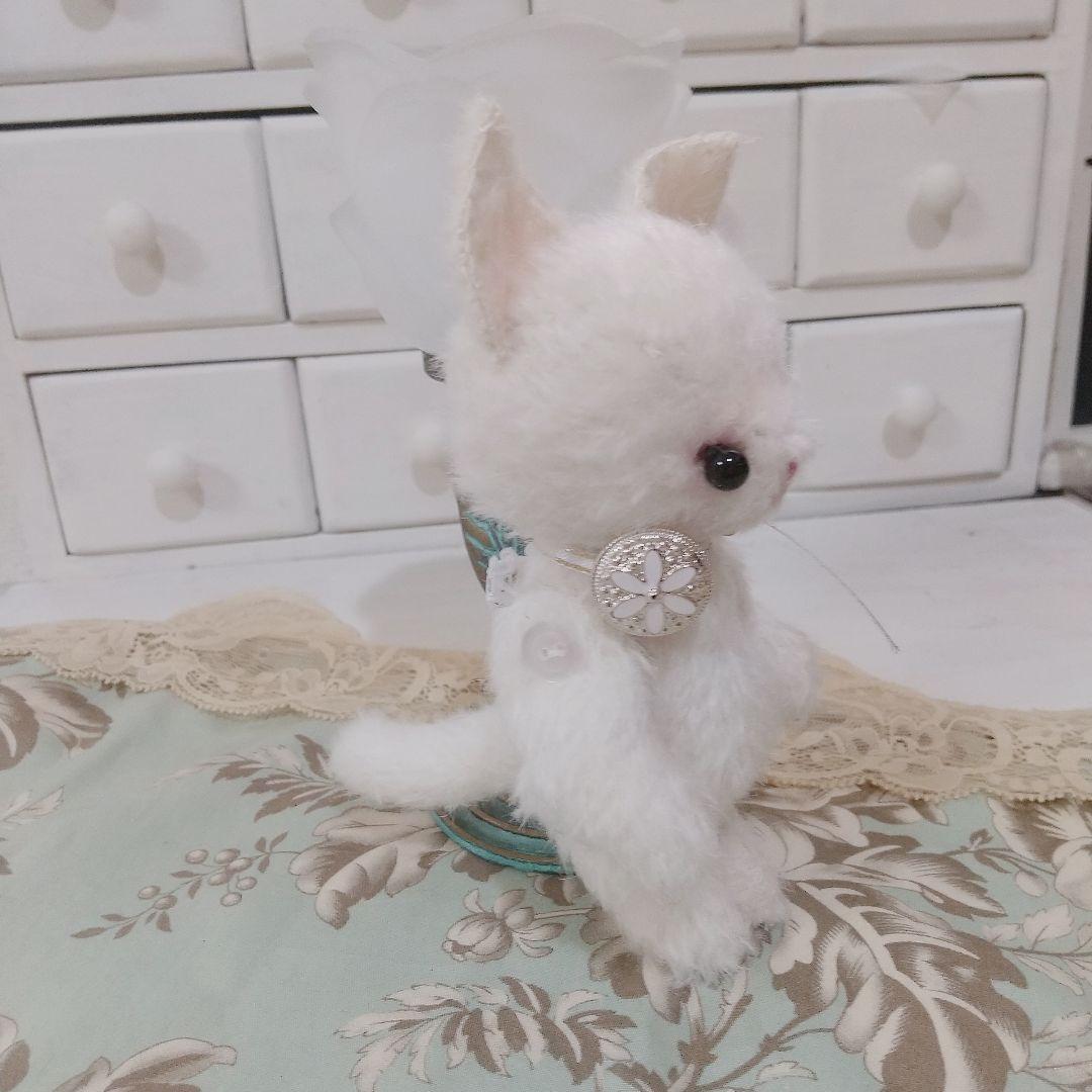 テディベア 白猫 ネコ ねこ アーティストベア 玩具 ぬいぐるみ