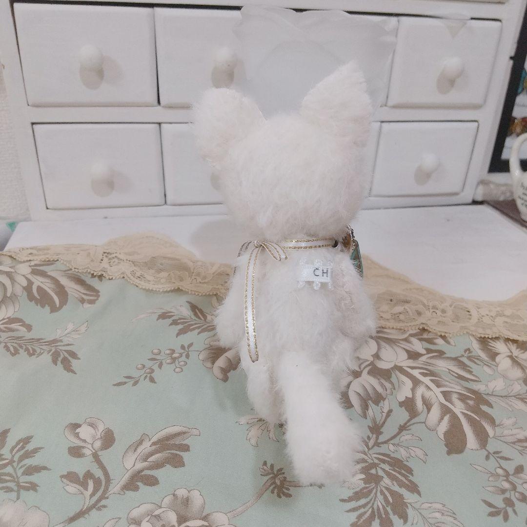 テディベア 白猫 ネコ ねこ アーティストベア 玩具 ぬいぐるみ