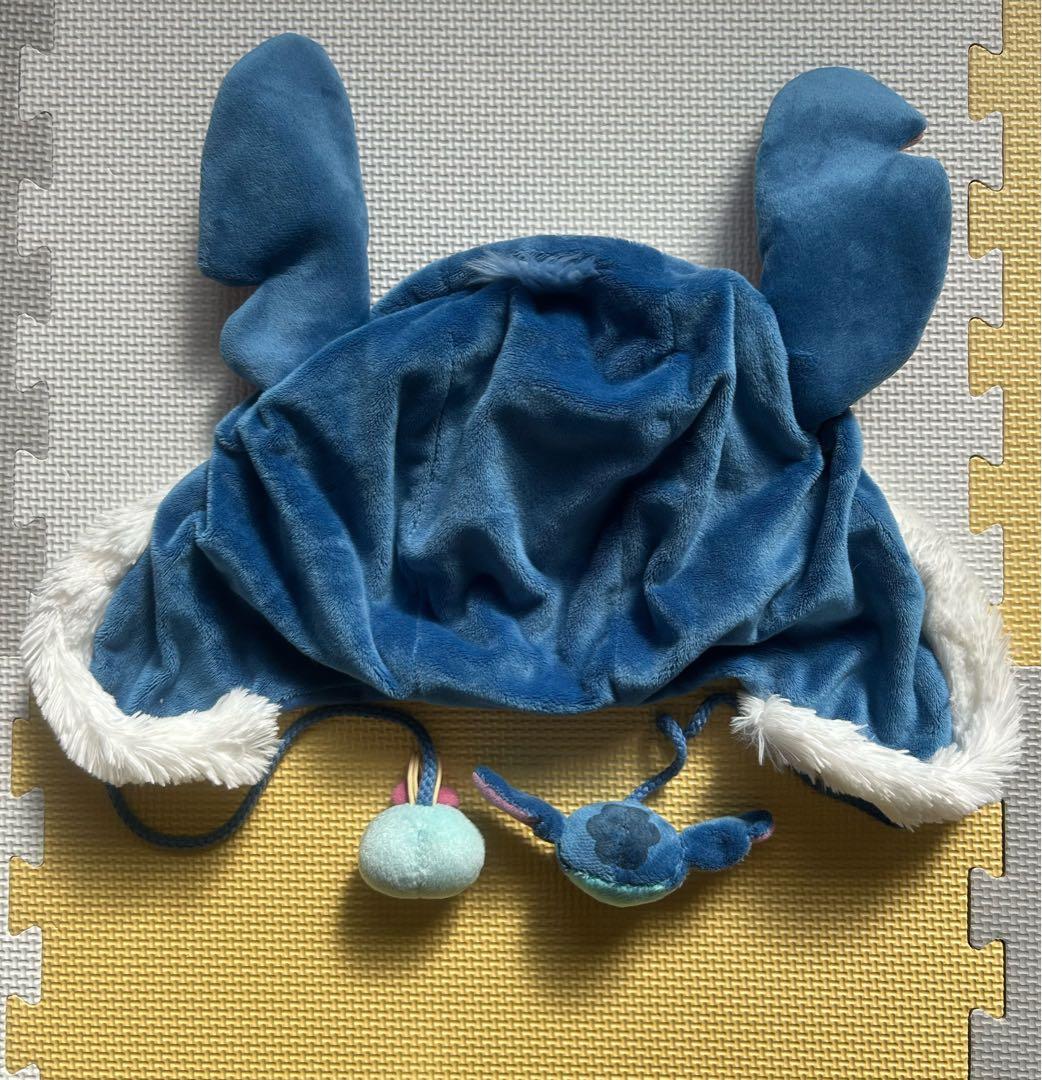 スティッチ　ファンキャップ　帽子 58cm フリース　ディズニー