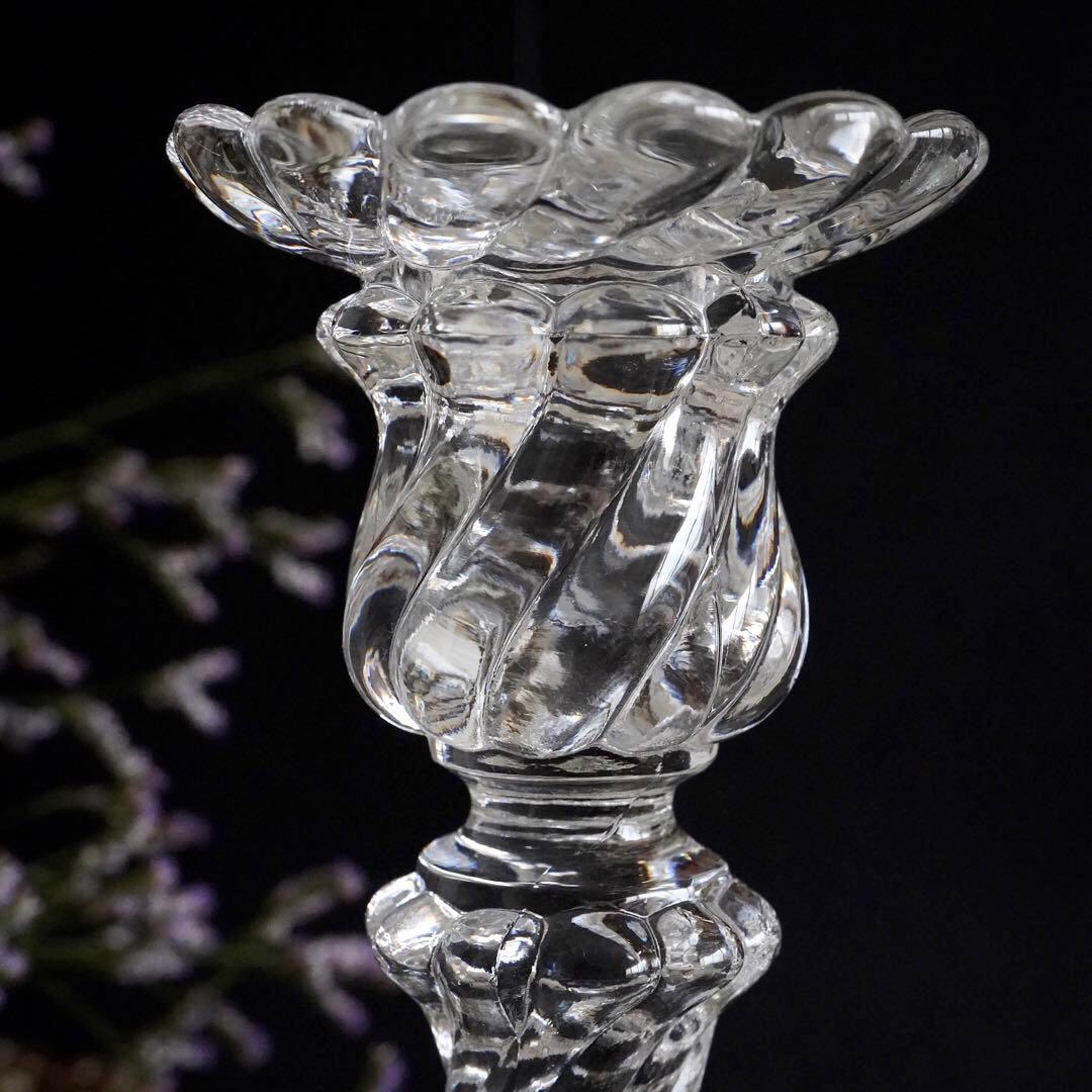 1890年オールドバカラBACCARATバンブー★キャンドルホルダー燭台ペア希少