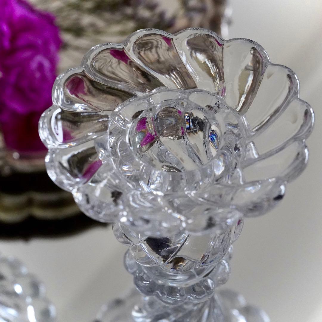 1890年オールドバカラBACCARATバンブー★キャンドルホルダー燭台ペア希少