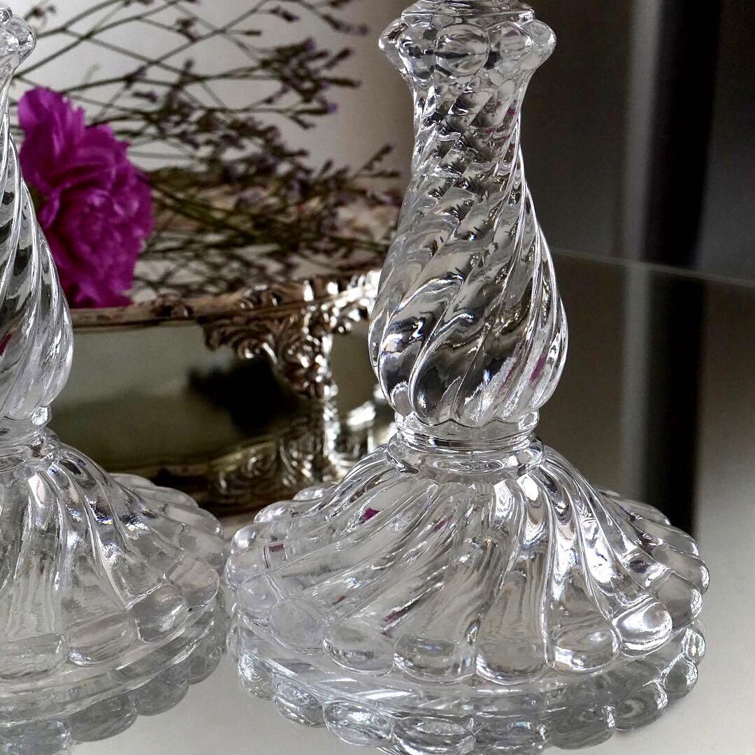 1890年オールドバカラBACCARATバンブー★キャンドルホルダー燭台ペア希少