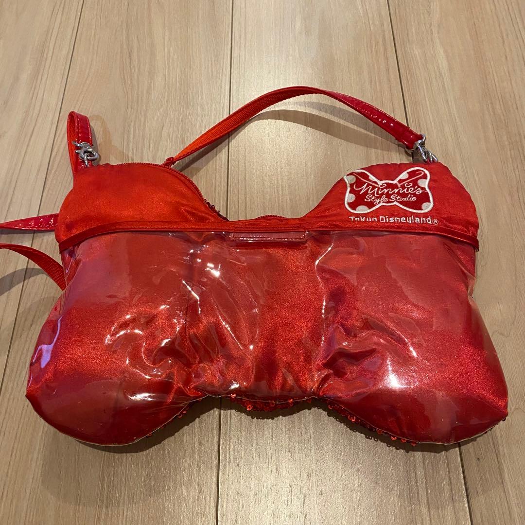 ミニーちゃん リボンスパンコールショルダーバッグ