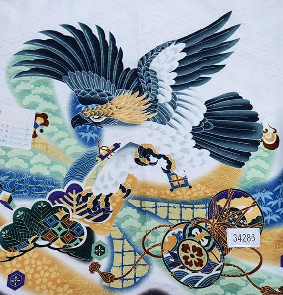 七五三 五歳 男児 羽織袴フルセット 白地 袴変更可能 NO34286