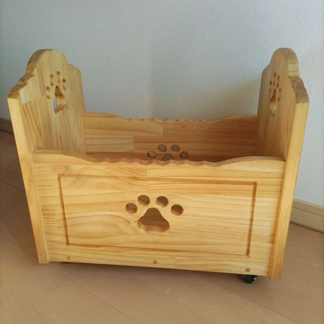 カントリー家具　物入れ　キャスター付き　ボックス　足跡