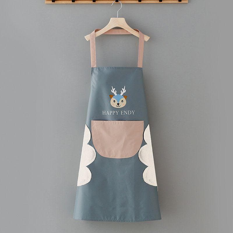 防水エプロン レディース 家庭用 可愛いデザイン 耐汚れ 作業用