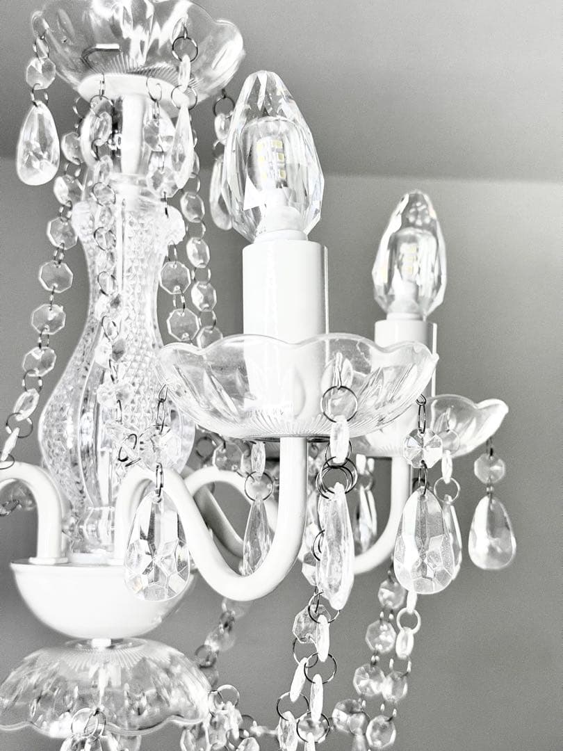 美品♪ シャンデリア LED クリスタル調 ルームライト 照明器具