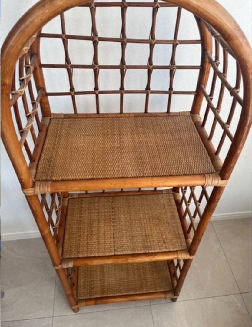 ラタン　籐　シェルフ　棚