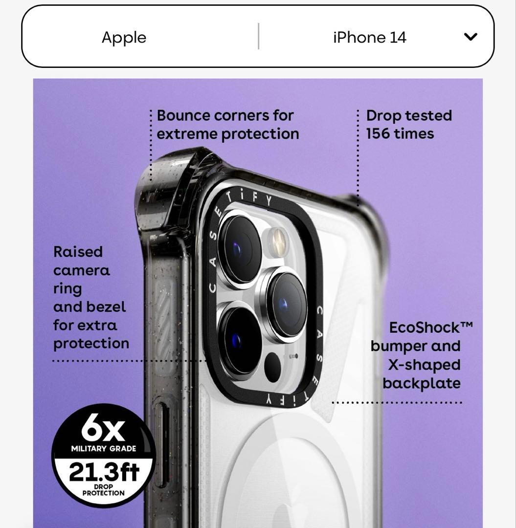 値下げ！CASETiFY iPhone 14 カスタムスマホケース 新品