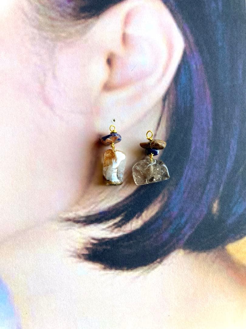 no.0378 鹿鳴く夜　アンティークブラウンとソーダ　一点物