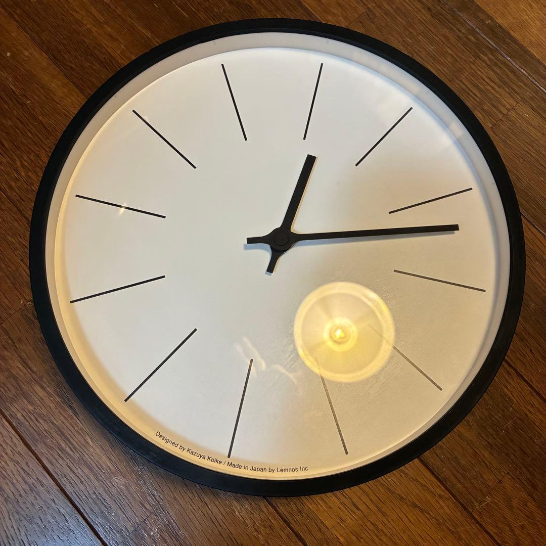 0707 Lemnos 小池和也　電波時計　Φ254mm プライウッド