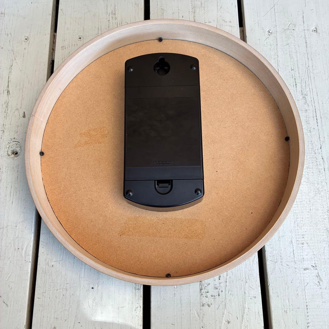 0707 Lemnos 小池和也　電波時計　Φ254mm プライウッド