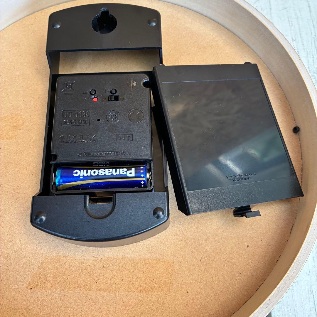 0707 Lemnos 小池和也　電波時計　Φ254mm プライウッド