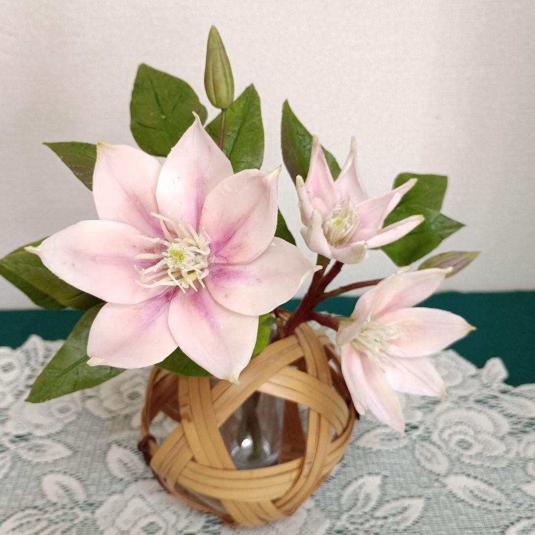 専用　石楠花　クレマチス　クレイフラワー樹脂粘土