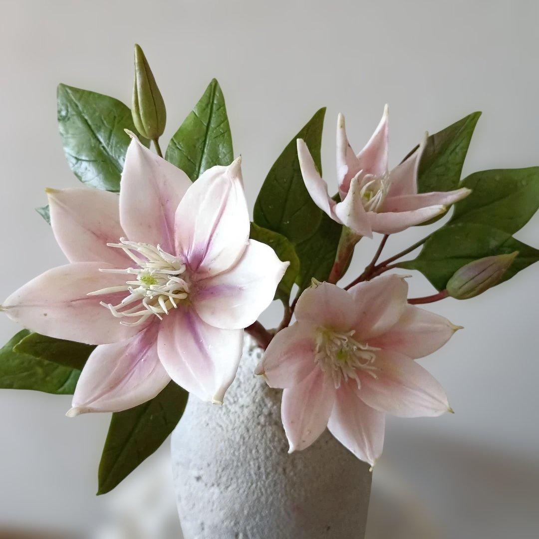 専用　石楠花　クレマチス　クレイフラワー樹脂粘土