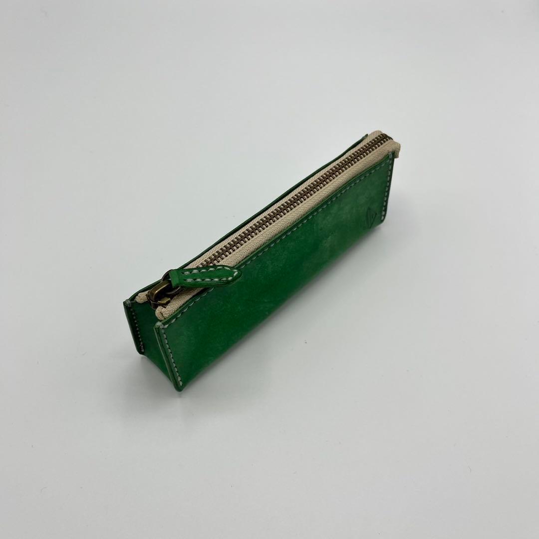 ハンドメイド　イタリアンレザーのペンケース