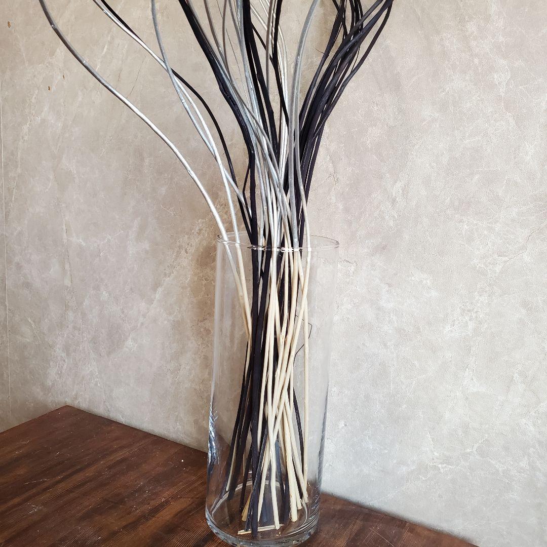 花瓶付き　特大　インテリア　ドライフラワー　スワッグ　アートプランツ　モノトーン