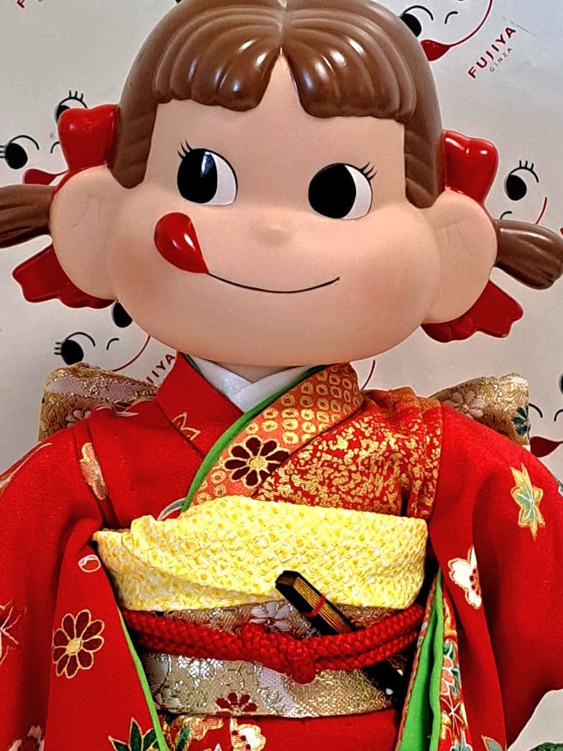 (長期保管)ペコ誕生50周年記念·͜·ᰔᩚ晴れ着ペコちゃん♡茜