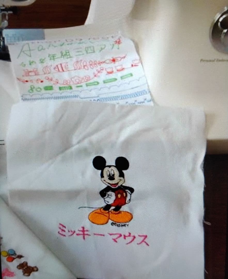 ミッキー ディズニー 文字 厚地 ブラザー ミシン 本体 ハンドメイド 手芸