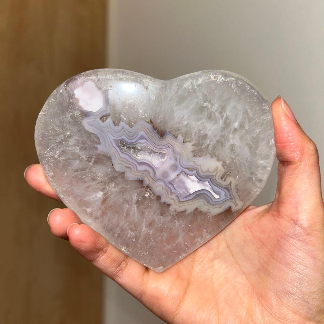 専用台座付き 瑪瑙 ハート bigサイズ