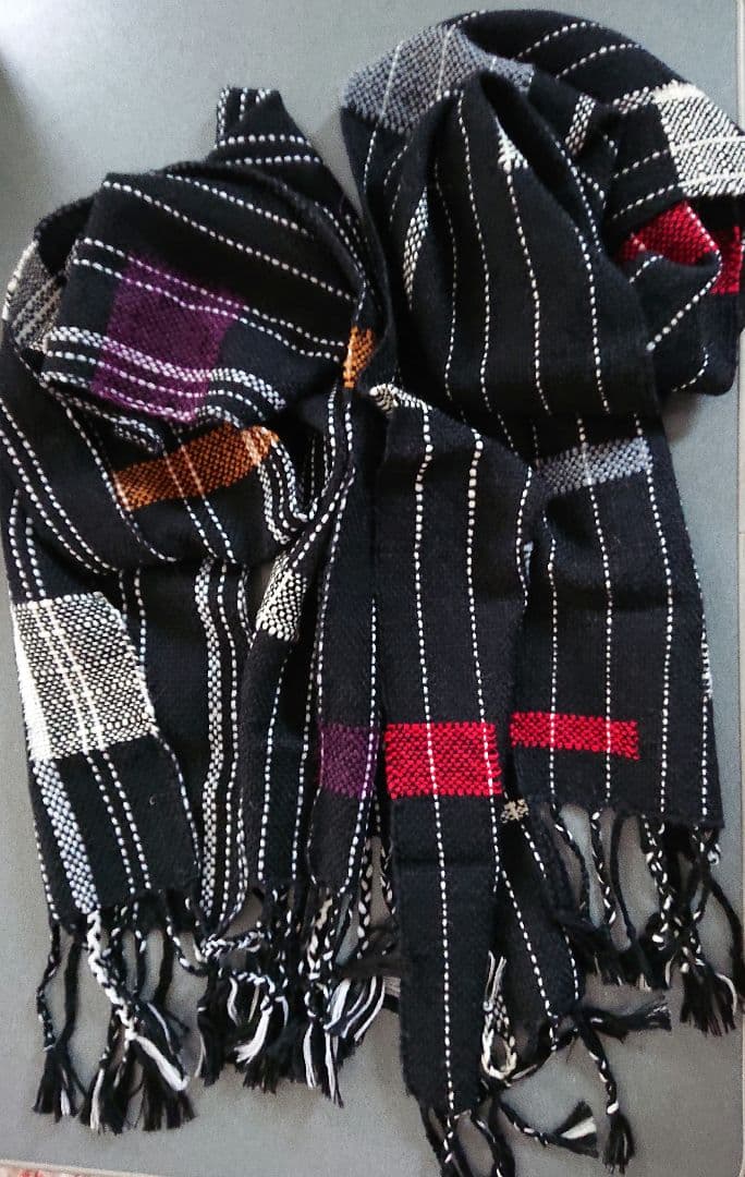 ペア冬物手織りマフラー