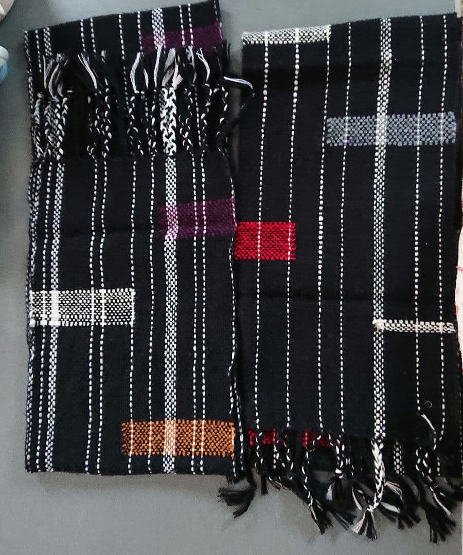 ペア冬物手織りマフラー